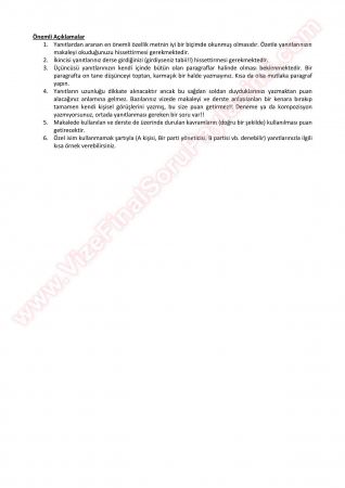 Siyasal İletişim Final Sorulari