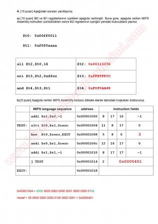 Bilgisayar Yapısı Vize Soru Ve Cevapları