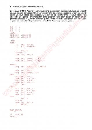 Bilgisayar Yapısı Vize Soru Ve Cevapları