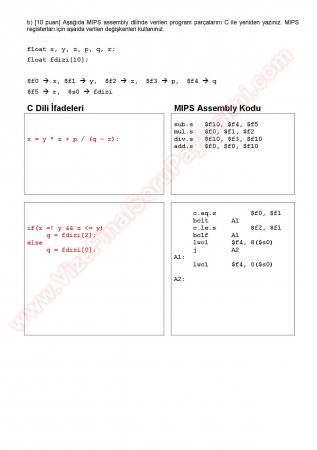 Bilgisayar Yapısı 2.Vize Soru Ve Cevapları
