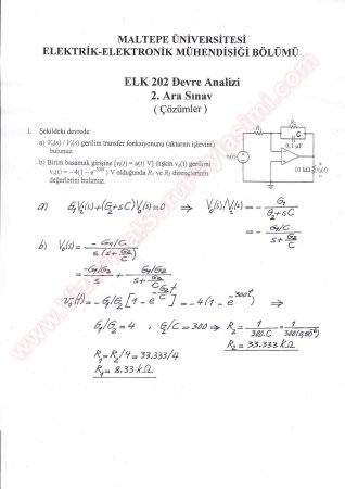 Devre Analizi 2.Vize Soru Ve Cevapları