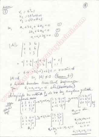 Dogrusal Cebir Final Çözümleri