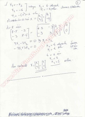 Dogrusal Cebir Final Çözümleri