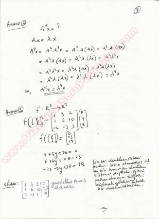 Dogrusal Cebir Final Çözümleri