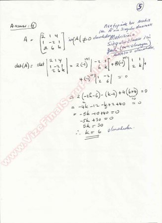 Dogrusal Cebir Final Çözümleri