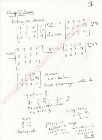 Dogrusal Cebir Final Çözümleri