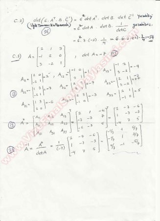 Dogrusal Cebir Vize Soruları Ve Çözümleri