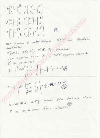 Dogrusal Cebir Vize Soruları Ve Çözümleri