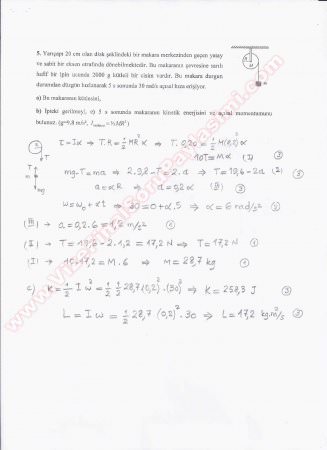 Fizik Final Soruları Ve Çözümleri