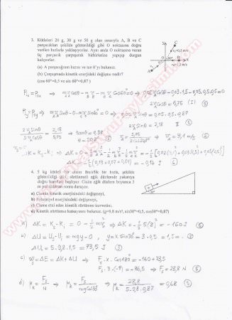 Fizik Final Soruları Ve Çözümleri