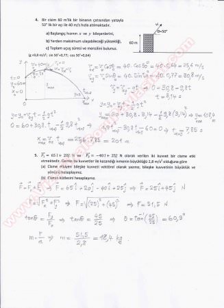 Fizik Vize Soruları Ve Çözümleri
