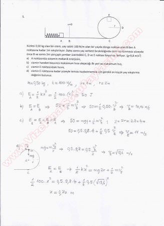 Fizik Vize Soruları Ve Çözümleri -2015