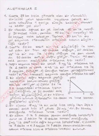 Fizik Alıştırma Soruları