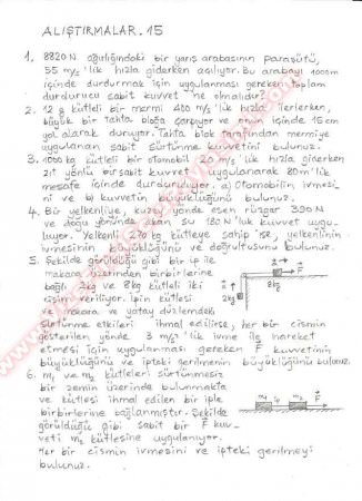 Fizik Alıştırma Soruları