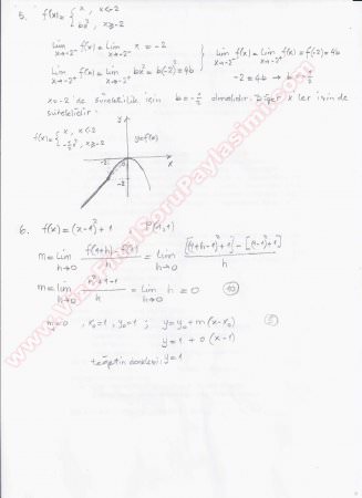 Matematik 1 Vize Soruları -2013