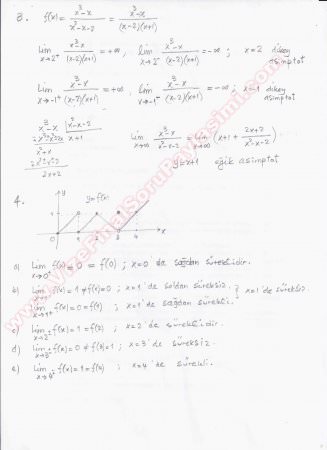 Matematik 1 Vize Soruları -2013