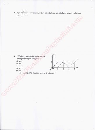 Matematik 1 Vize Soruları -2013