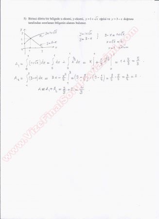 Matematik 1 Final Soruları -2012