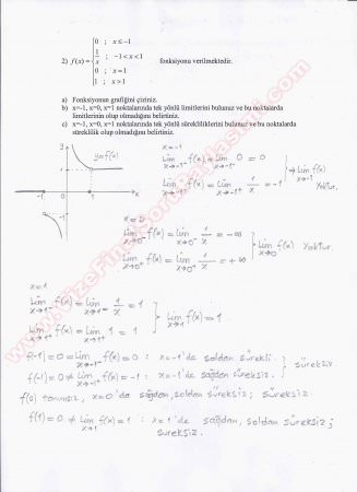 Matematik 1 Vize Soruları -2012