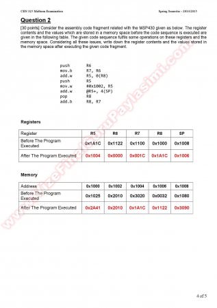 Microcontrollers Midterm Examination Solutions