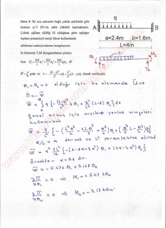 Mukavemet 2 Final Soruları Ve Çözümleri