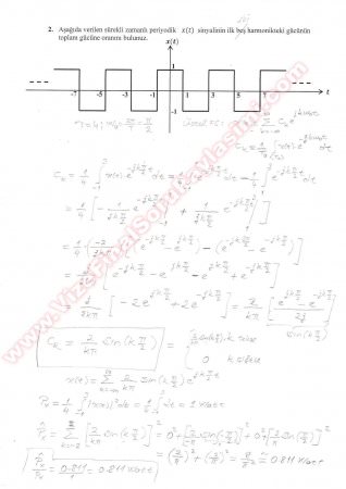 Sinyaller Ve Sistemler Final Soruları Ve Çözümleri