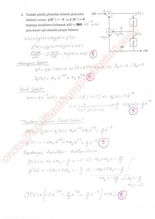 Sinyaller Ve Sistemler Vize Soruları Ve Çözümleri
