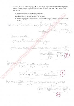 Sinyaller Ve Sistemler Vize Soruları Ve Çözümleri