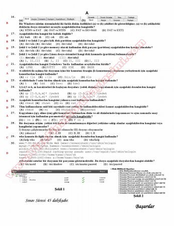 İşletim Sistemleri ve Uyg. Vize Soruları -2012