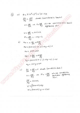 Akışkanlar Mekaniği Final Cevapları