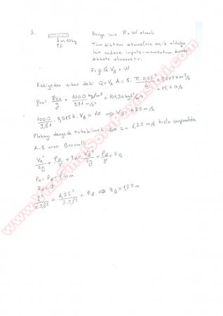 Akışkanlar Mekaniği Final Cevapları