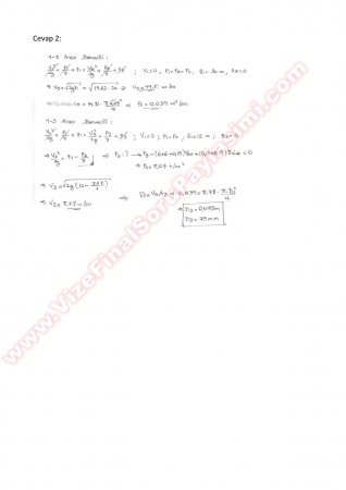 Akışkanlar Mekaniği Final Cevapları