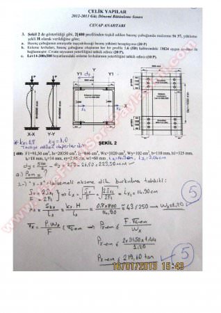 Çelik Yapılar Bütünleme Soruları