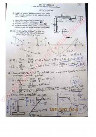 Çelik Yapılar Bütünleme Soruları