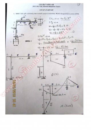 Çelik Yapılar Bütünleme Soruları