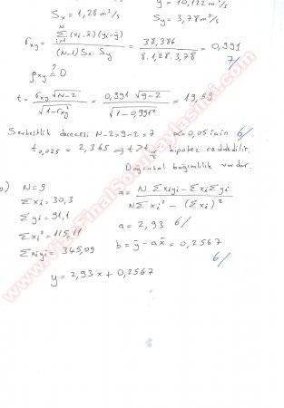 İstatistik Final Soruları -2012