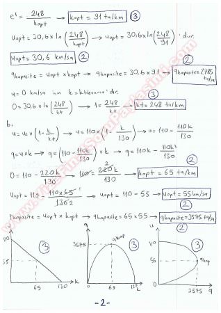 Trafik Mühendisliği Final Cevapları 2015