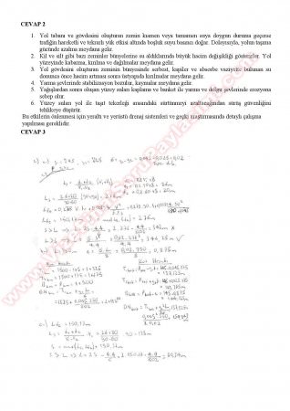 Ulaştırma 1 Final Cevapları