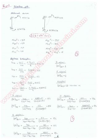 Yapı Statiği 2 Vize Soruları Ve Cevapları  2015