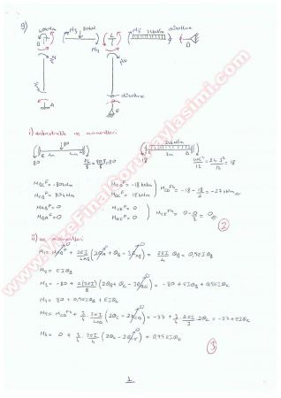 Yapı Statiği 2 Vize Soruları Ve Cevapları  2015