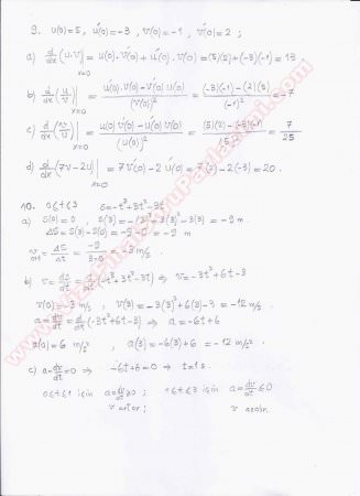 Matematik 1 Alıştırmalar 2