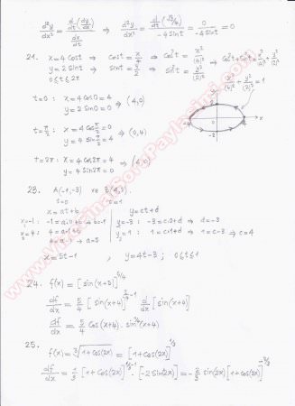 Matematik 1 Alıştırmalar 2