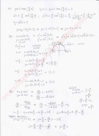 Matematik 1 Alıştırmalar 2
