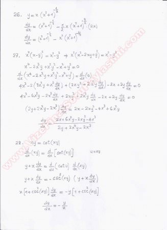 Matematik 1 Alıştırmalar 2
