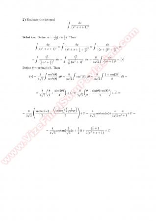 Calculus1 Final Solutions