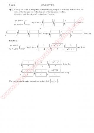 Calculus2 Final Solutions - 2010