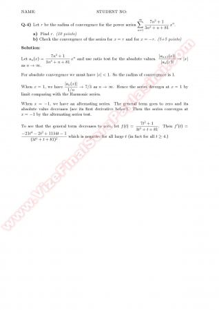 Calculus2 Midterm Solutions - 2010