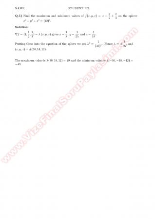 Calculus2 Midterm2 Solutions - 2010