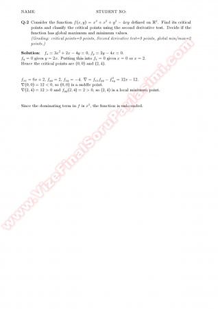Calculus2 Midterm2 Solutions - 2010