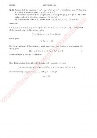 Calculus2 Midterm2 Solutions - 2010